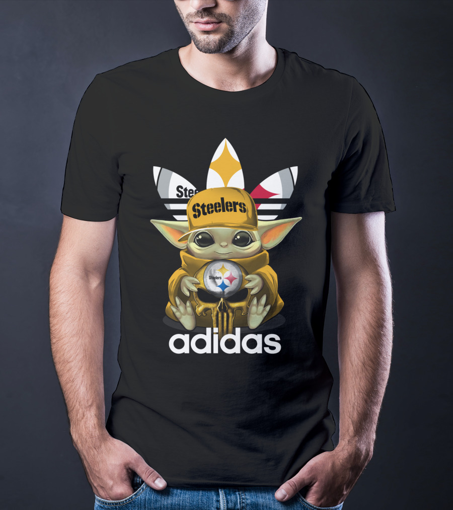 Baby Yoda Steelers Star Wars Pittsburgh Football T-Shirt