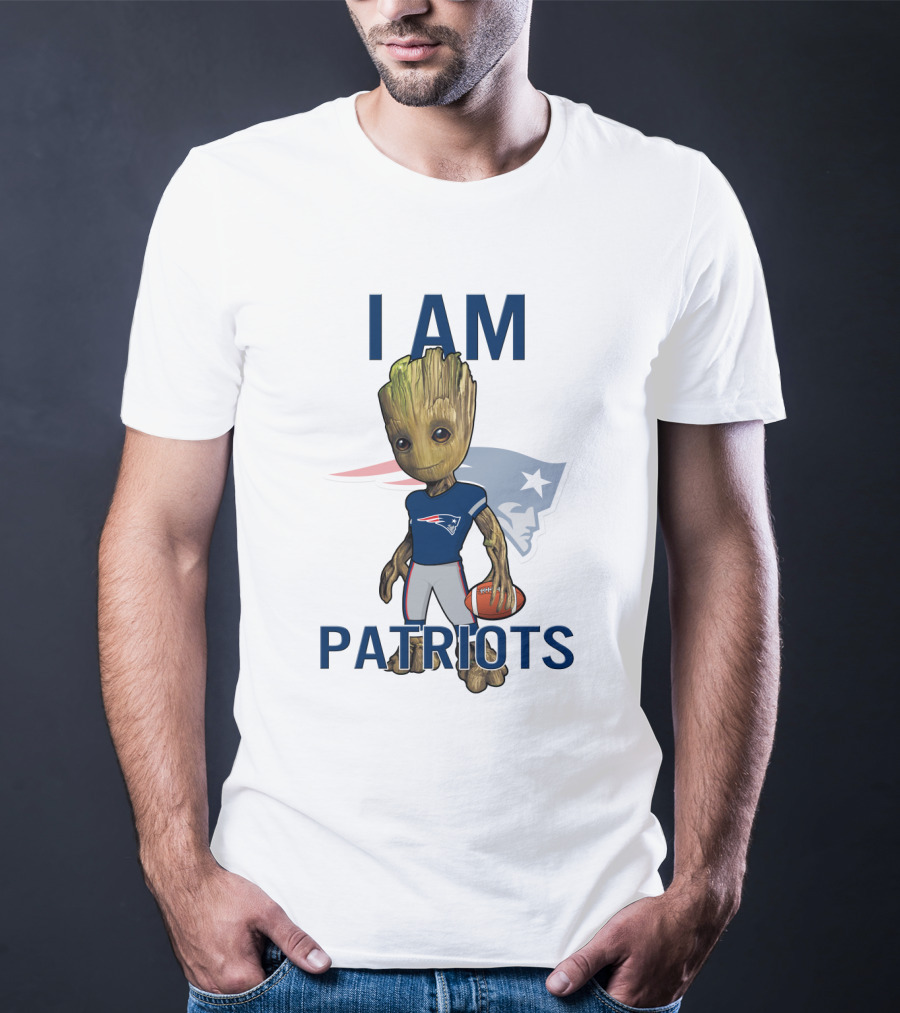 I Am Groot New England Patriots Football Fan T-Shirt