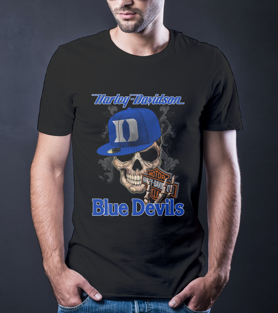 Harley Davidson Skull Duke Blue Devils T-Shirt