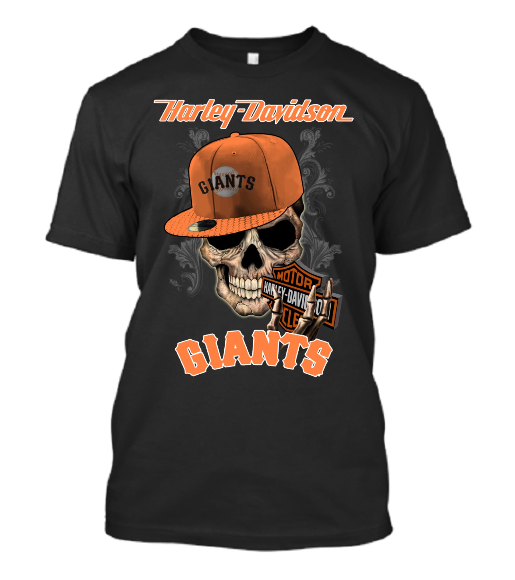 Harley Davidson Giants Skull Cap Motor San Francisco T-Shirt