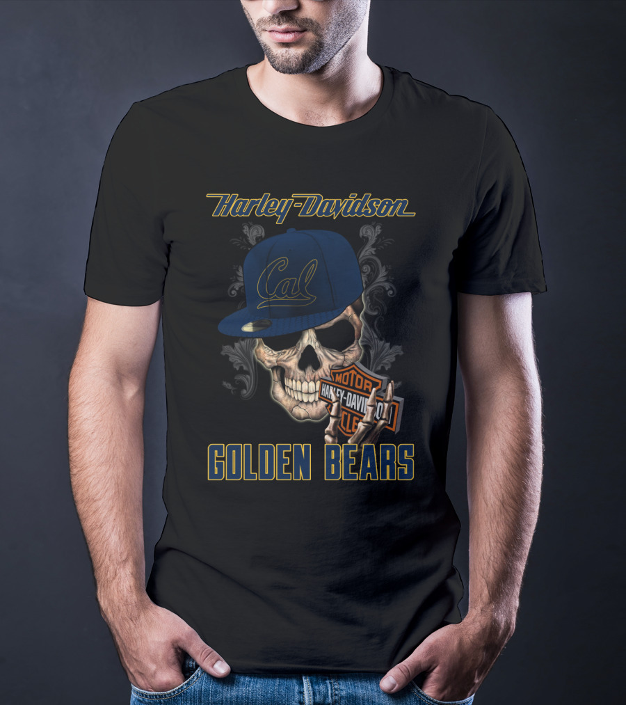 Harley Davidson Cal Skull Golden Bears T-Shirt