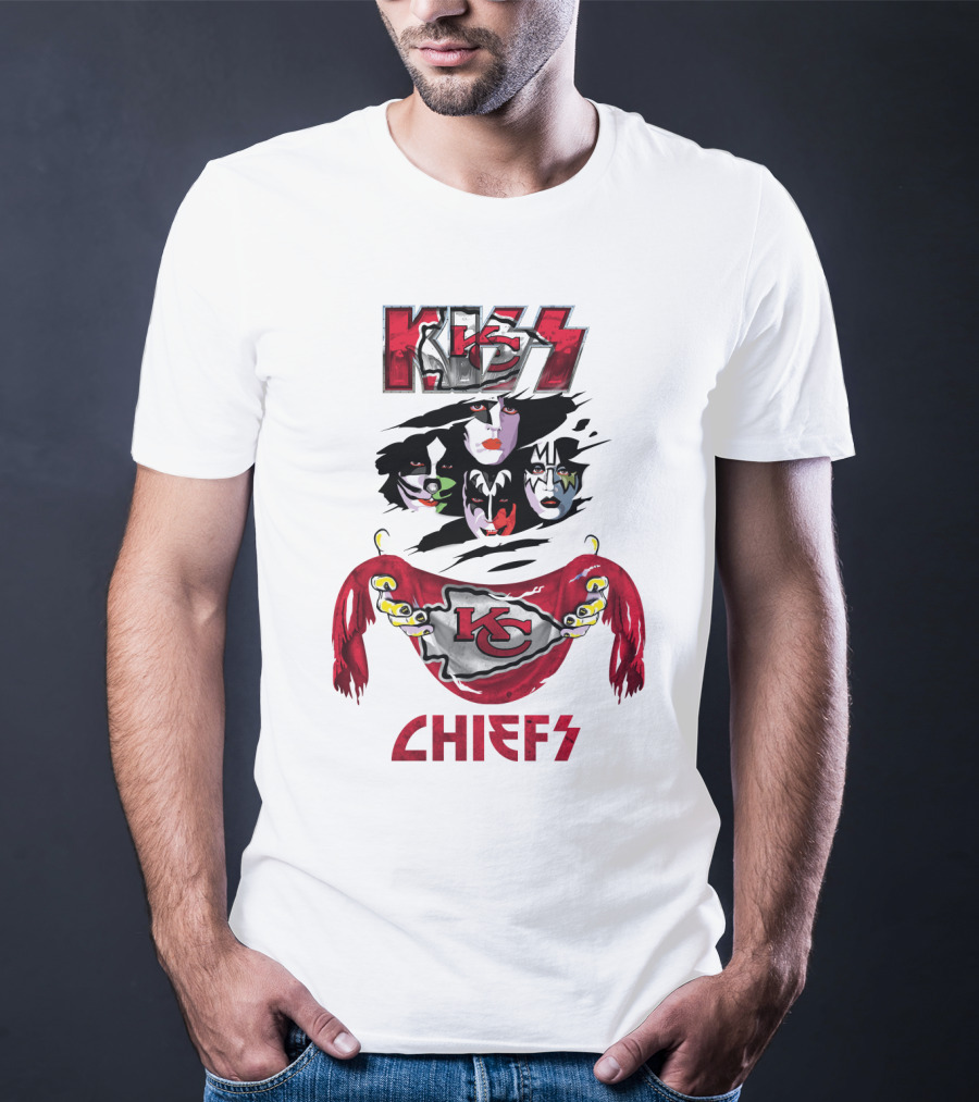 KISS Kansas City Chiefs NFL Band T-Shirt