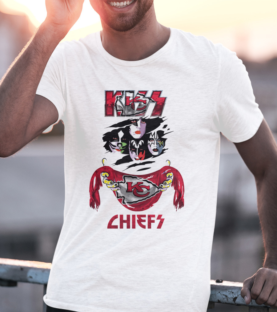 KISS Kansas City Chiefs NFL Band T-Shirt