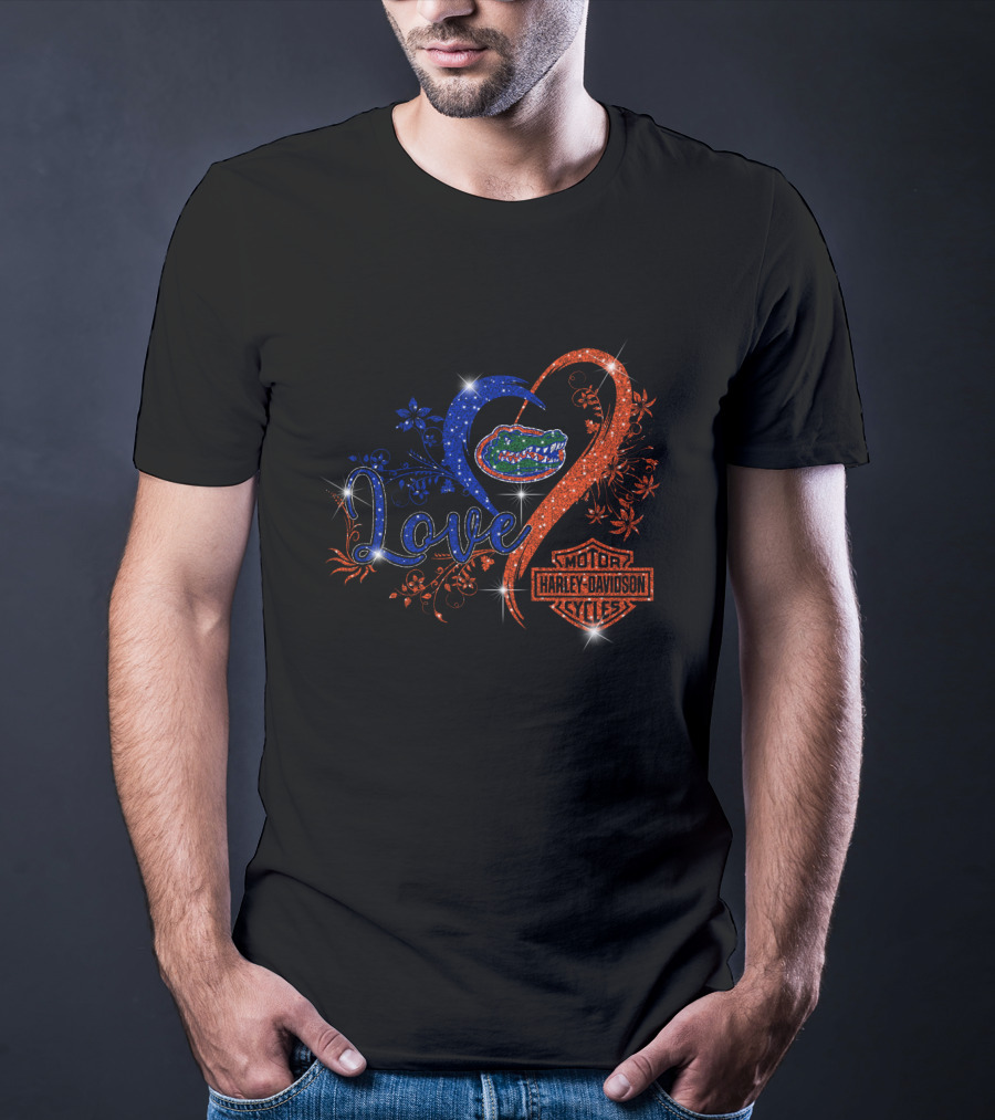 Love Florida Gators Harley Davidson Motorcycles T-Shirt