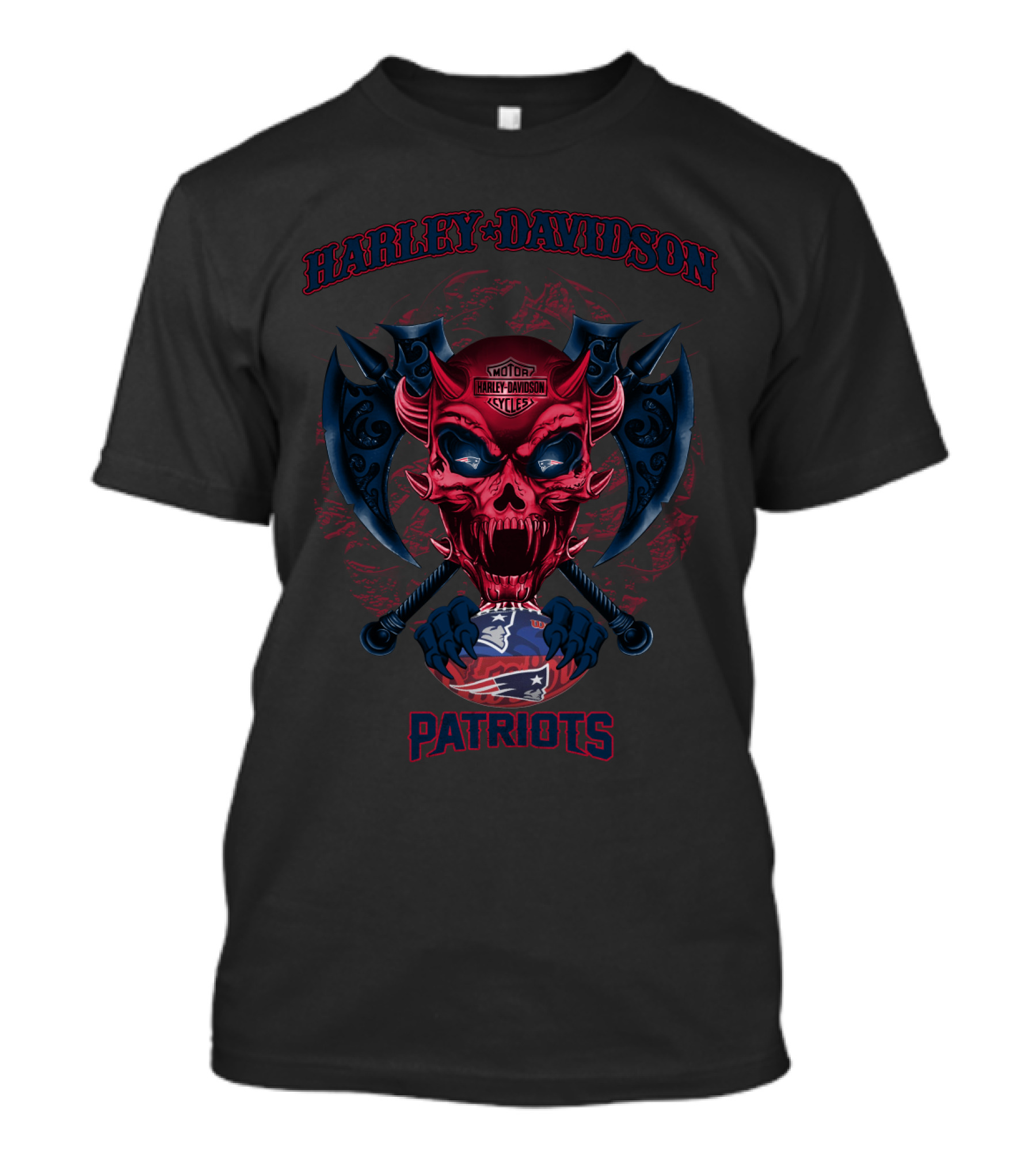 Harley Davidson Motor Cycles Patriots New England Hl0317 T-Shirt