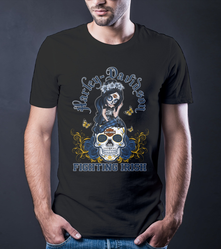 Harley Davidson Fighting Irish Hl Girl Notre Dame T-Shirt