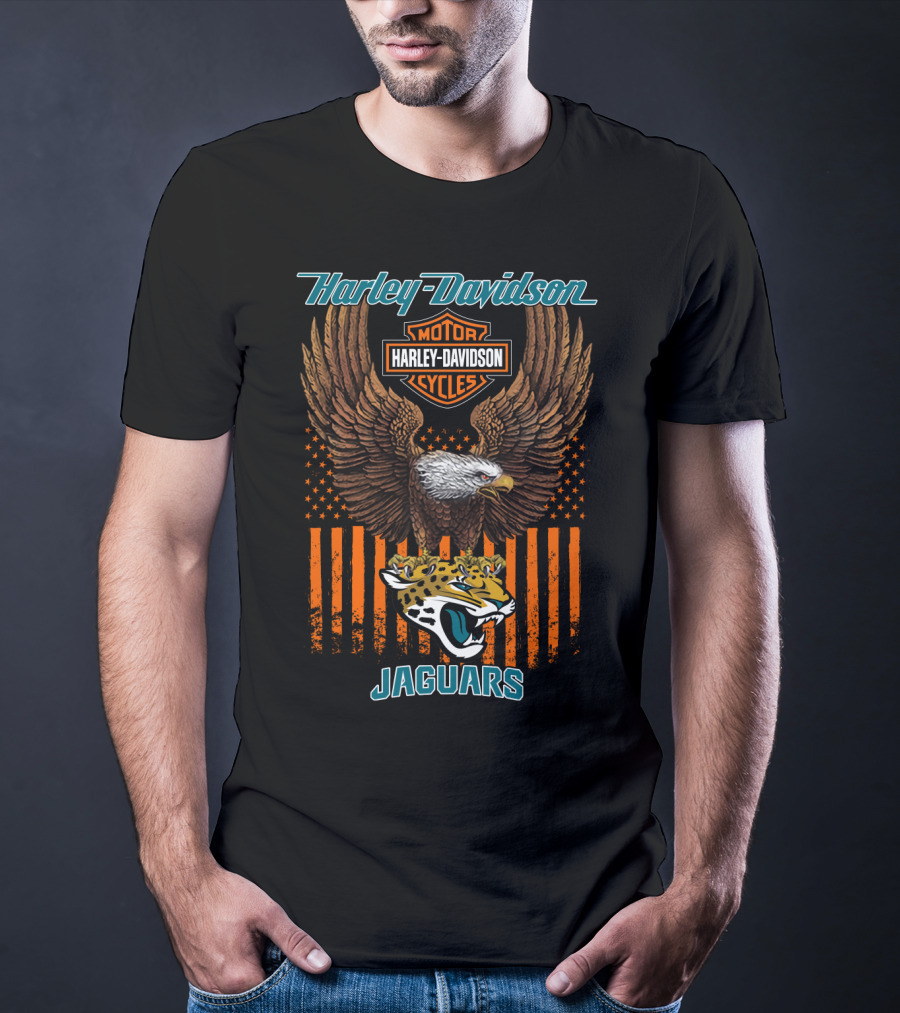 Harley Davidson Motor Cycles Nfl Jacksonville Jaguars T-Shirt