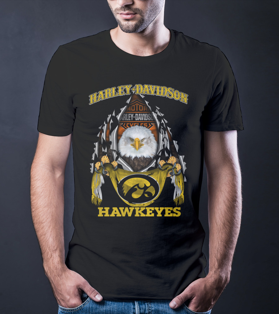 Harley Davidson Motor Cycles Hawkeyes T-Shirt