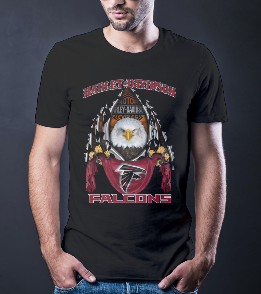 Harley Davidson Motorcycles Atlanta Falcons Eagle 03.31 Nfl T-Shirt