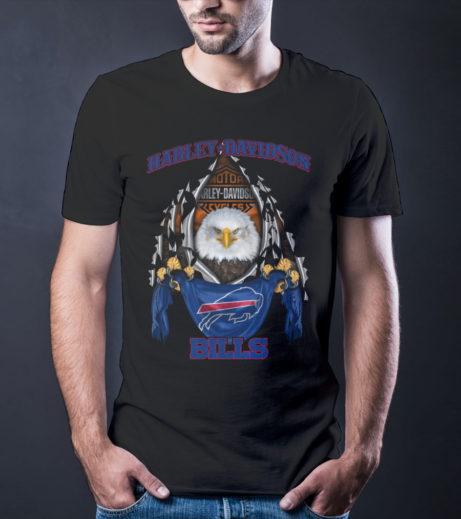 Harley Davidson Motorcycles Bills Buffalo Bills T-Shirt