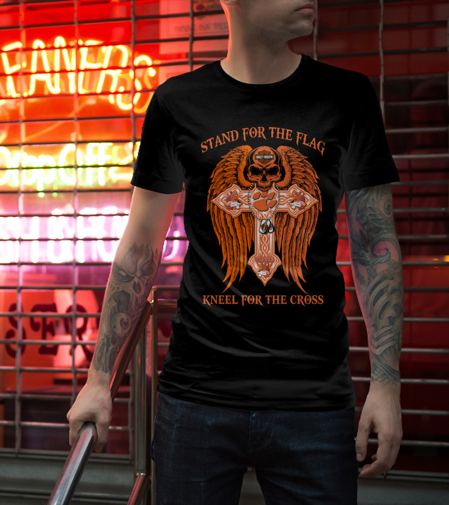 Stand For The Flag Kneel For The Cross Clemson Tigers T-Shirt