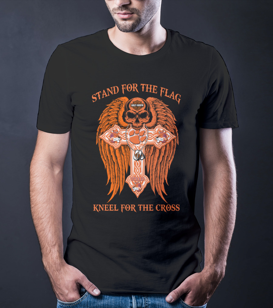 Stand For The Flag Kneel For The Cross Clemson Tigers T-Shirt