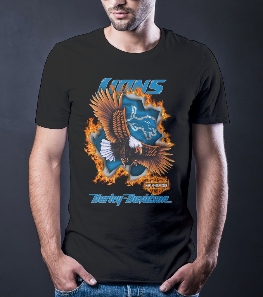 Lions Harley Davidson Nfl 84 Detroit Lions T-Shirt