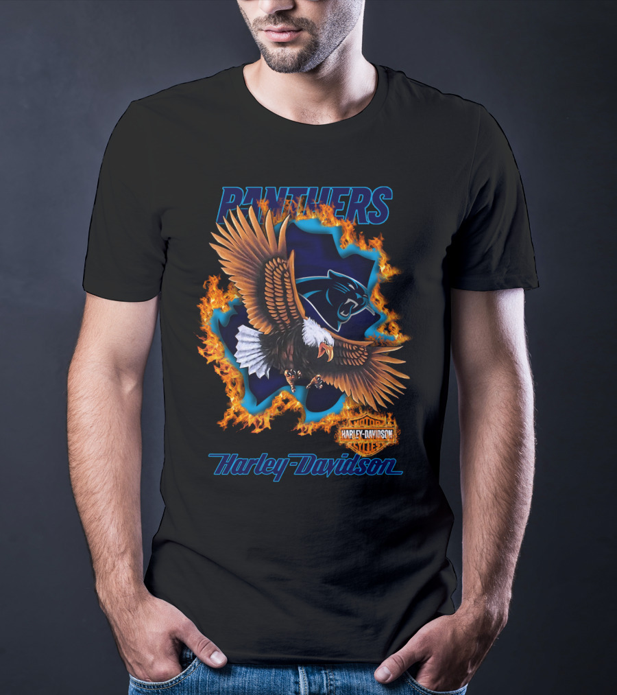 Panthers Harley Davidson Nfl 84 Carolina Eagles T-Shirt