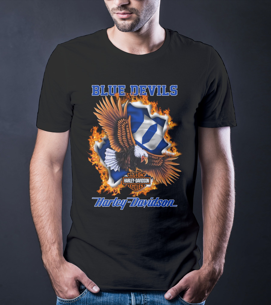 Blue Devils Harley Davidson Ncaa Duke 04.08 T-Shirt