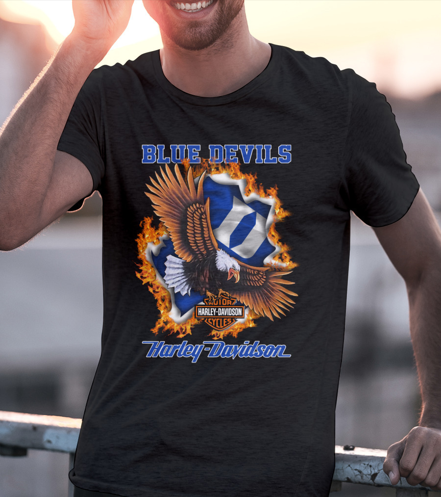 Blue Devils Harley Davidson Ncaa Duke 04.08 T-Shirt