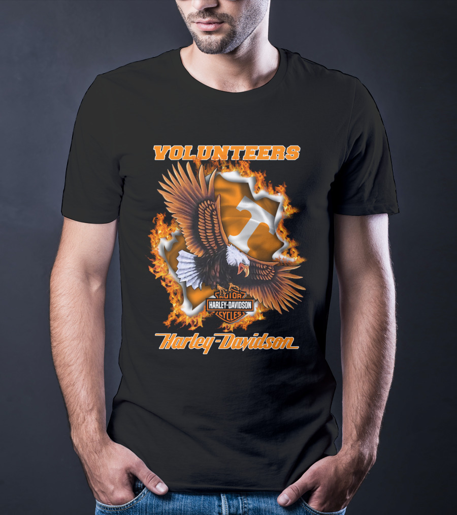 Volunteers Harley Davidson Eagle Tennessee Volunteers T-Shirt