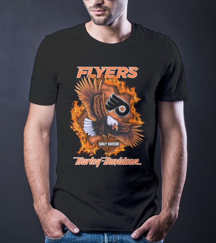 Flyers Harley Davidson Philadelphia Flyers Nhl 1204 T-Shirt