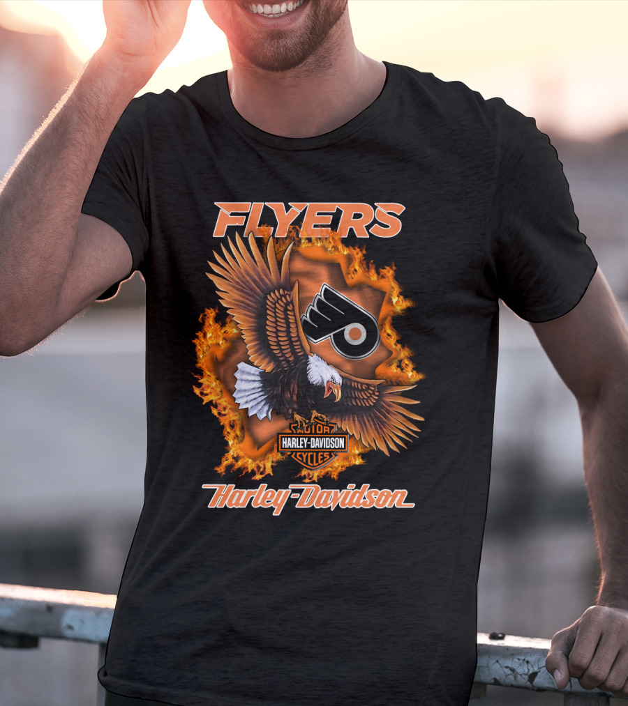 Flyers Harley Davidson Philadelphia Flyers Nhl 1204 T-Shirt