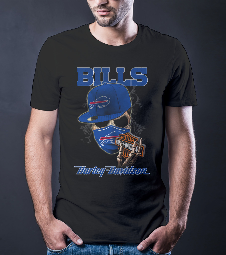 Bills Harley Davidson Nfl Buffalo Bills Harley Davidson Motorcycles T-Shirt