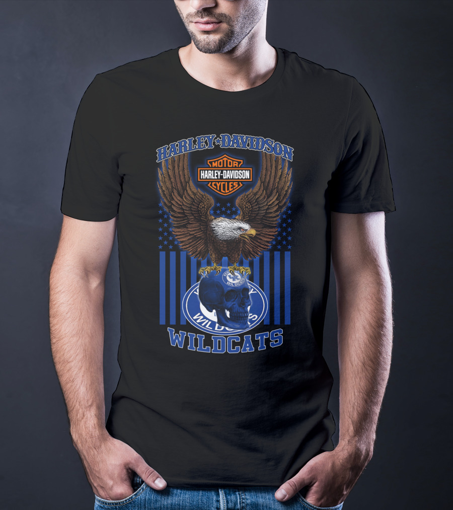 Harley Davidson Motor Cycles Eagle Wildcats T-Shirt
