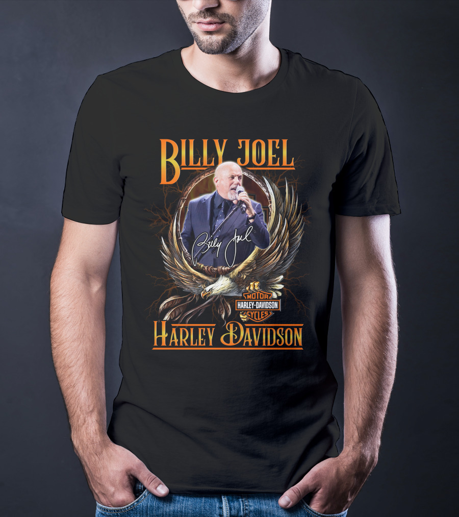 Billy Joel Harley Davidson Motorcycles Eagle T-Shirt