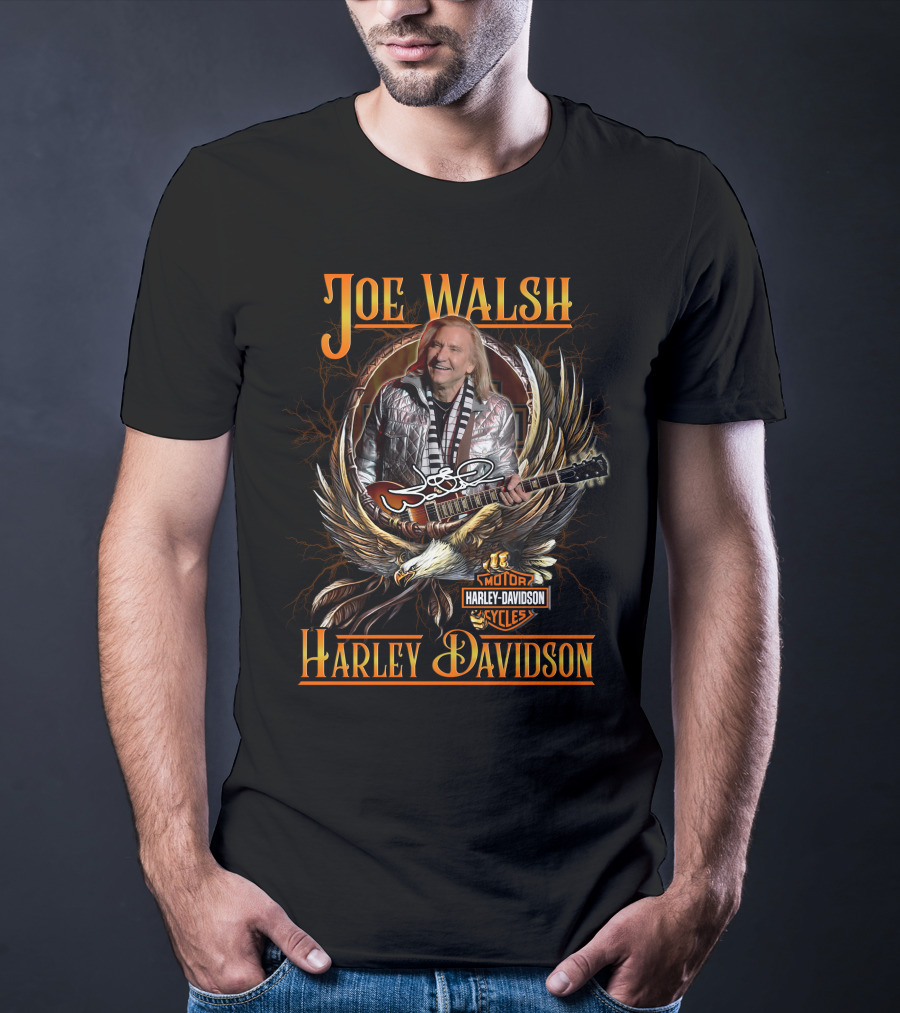 Joe Walsh Harley Davidson Motor Cycles Eagle T-Shirt