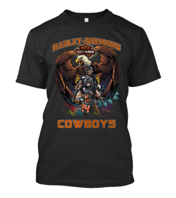 Harley Davidson Motor Eagle Oklahoma State Cowboys T-Shirt