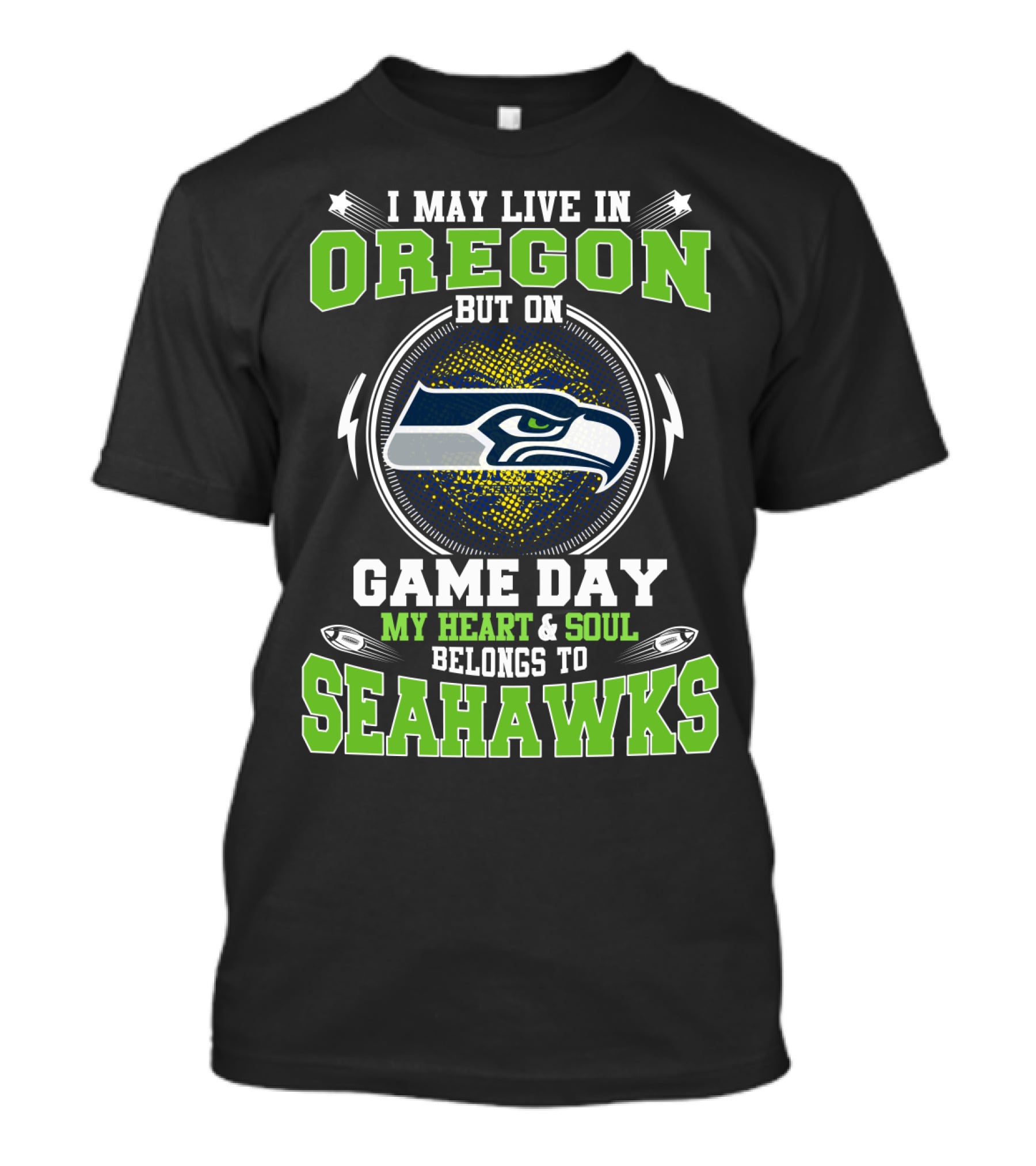 Oregon Residents Seattle Seahawks Game Day Heart And Soul Fan Pride T-Shirt
