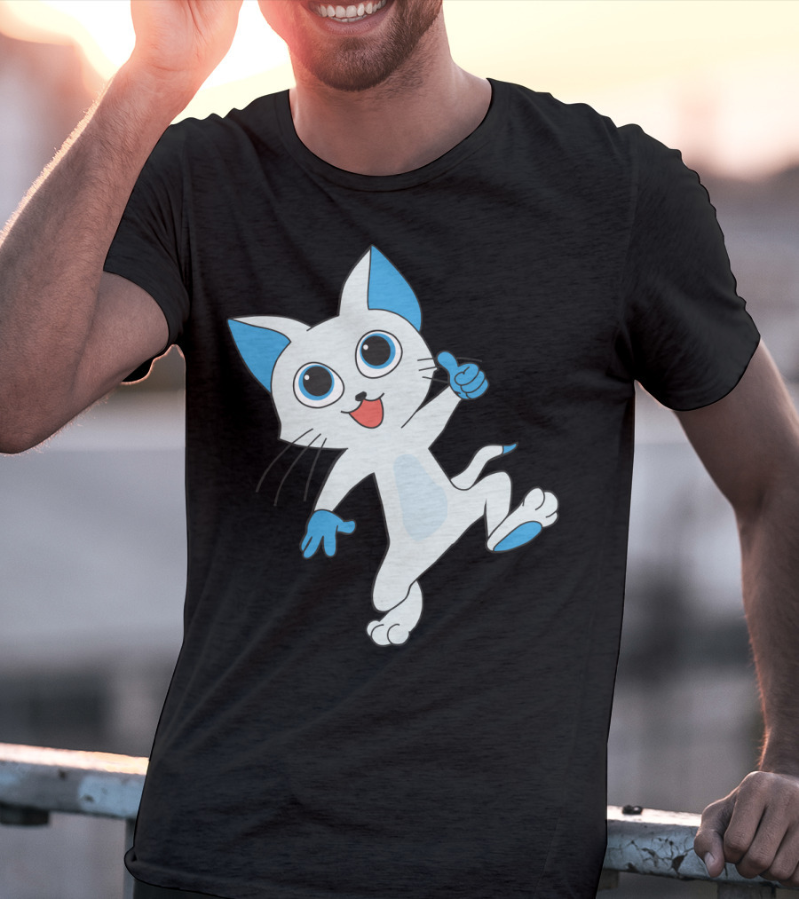 Fairy Tail Happy Cat Playful Dance T-Shirt