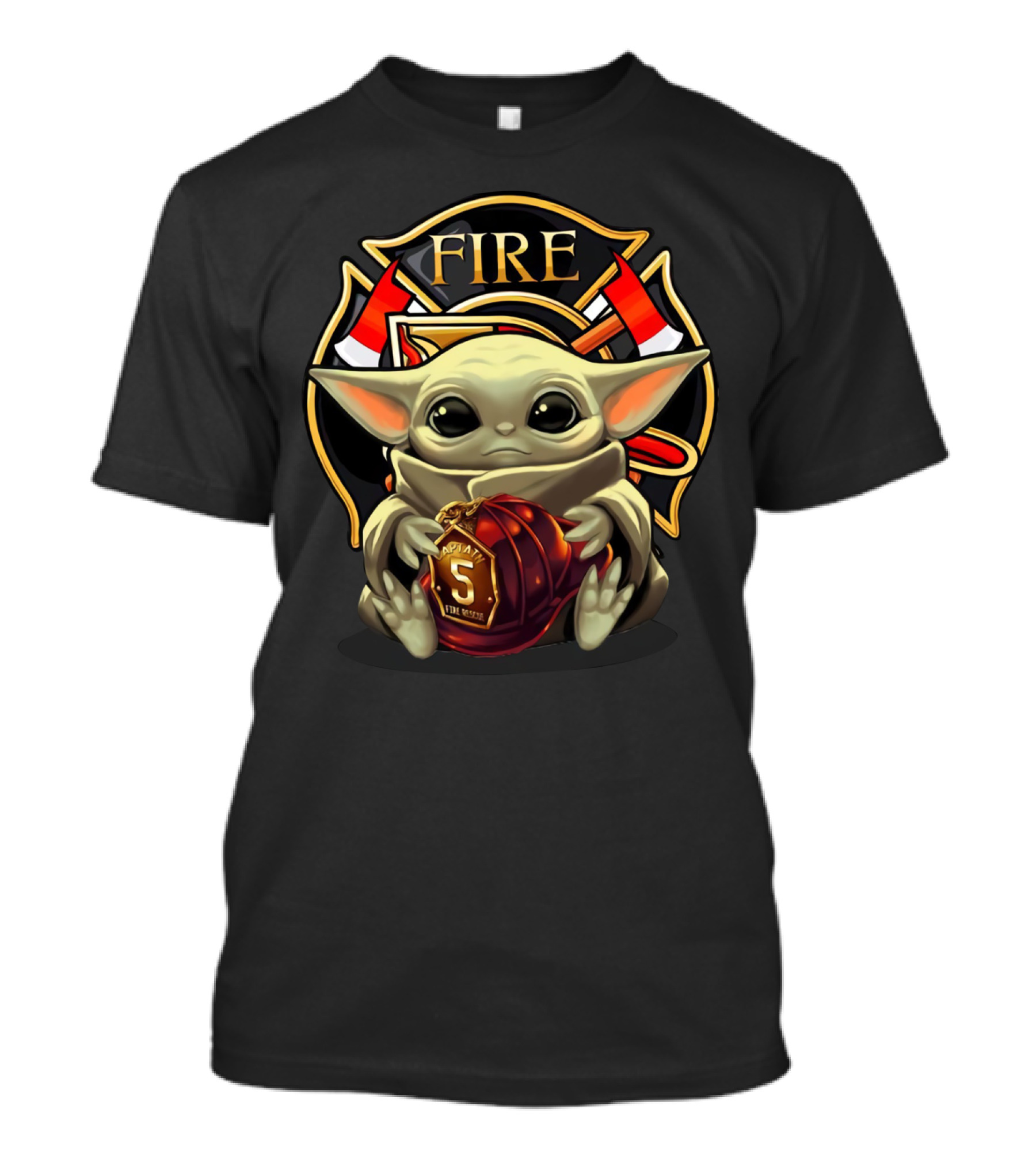Firefighter Squad Yoda Captain 5 T-Shirt