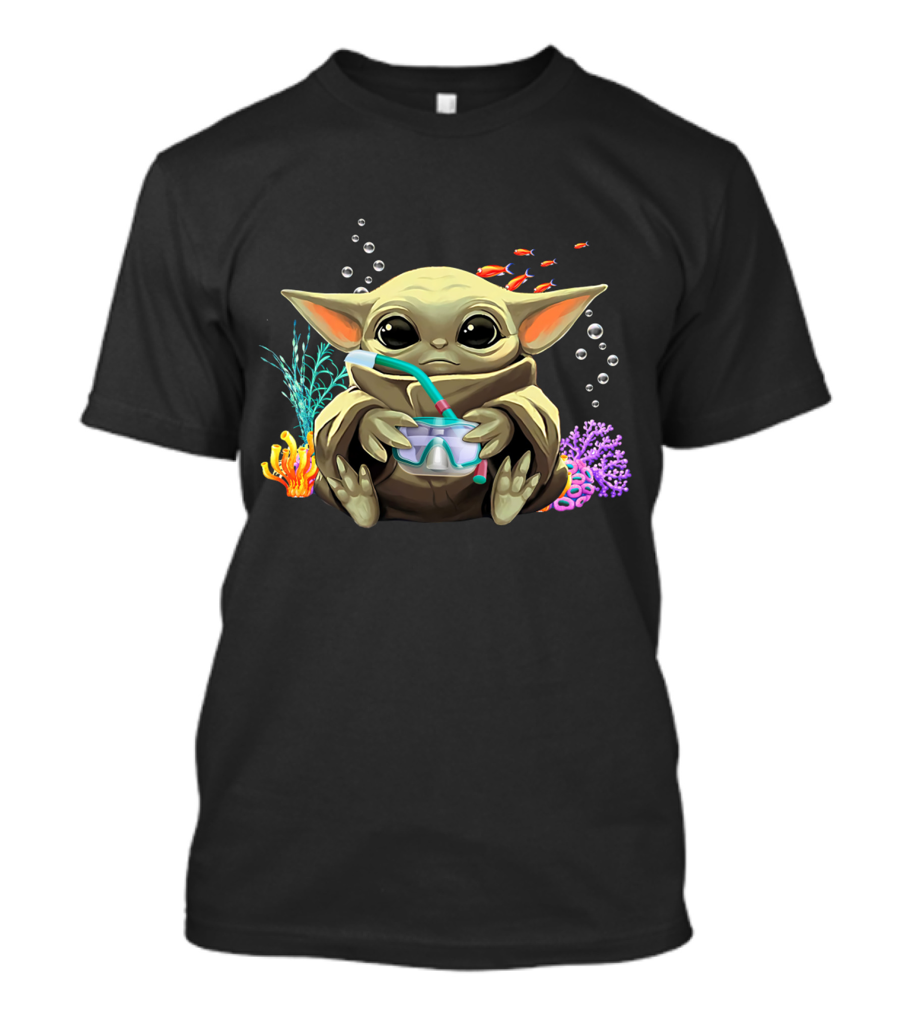 Yoda Scuba Diving Cute Underwater Adventure T-Shirt