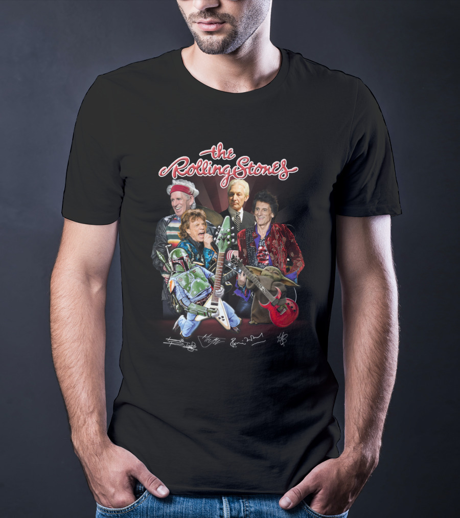 Band The Rolling Stones Star Wars Characters T-Shirt