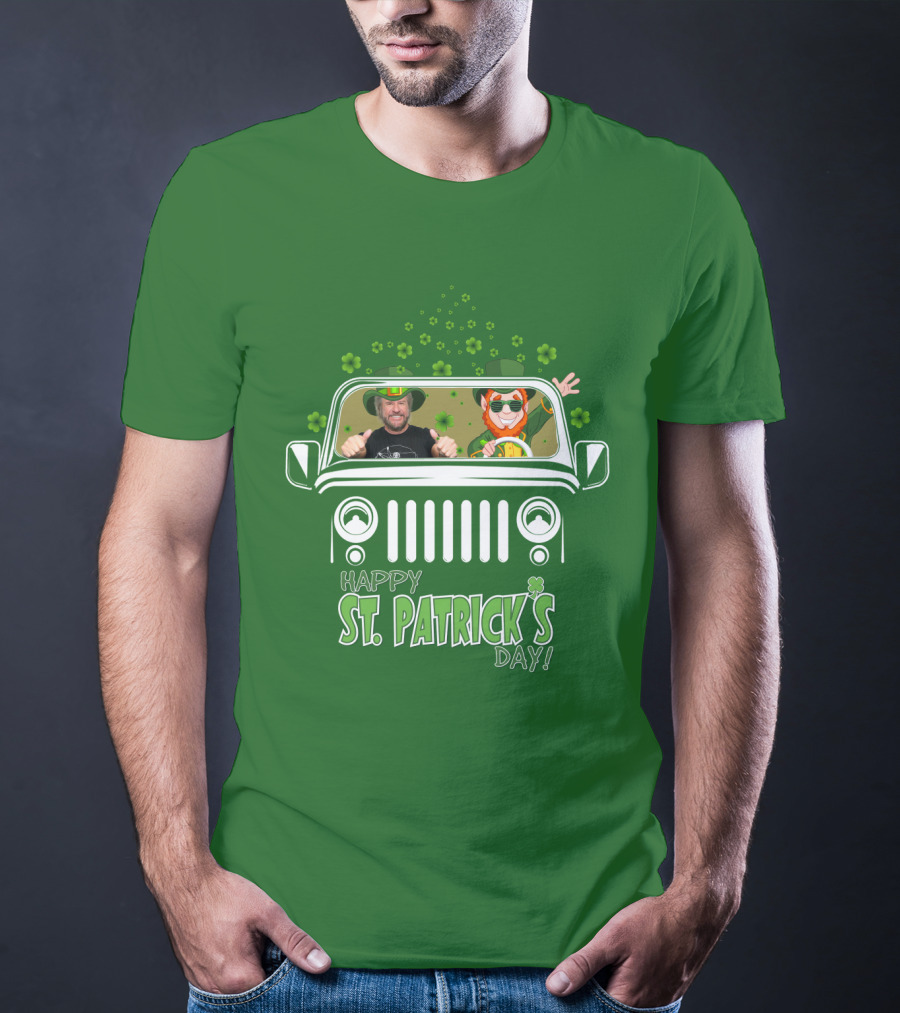 Happy St. Patrick's Day Jeep Ride With Sammy Hagar And Leprechaun T-Shirt