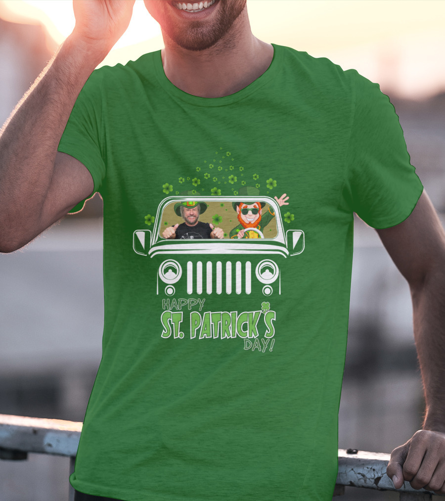 Happy St. Patrick's Day Jeep Ride With Sammy Hagar And Leprechaun T-Shirt