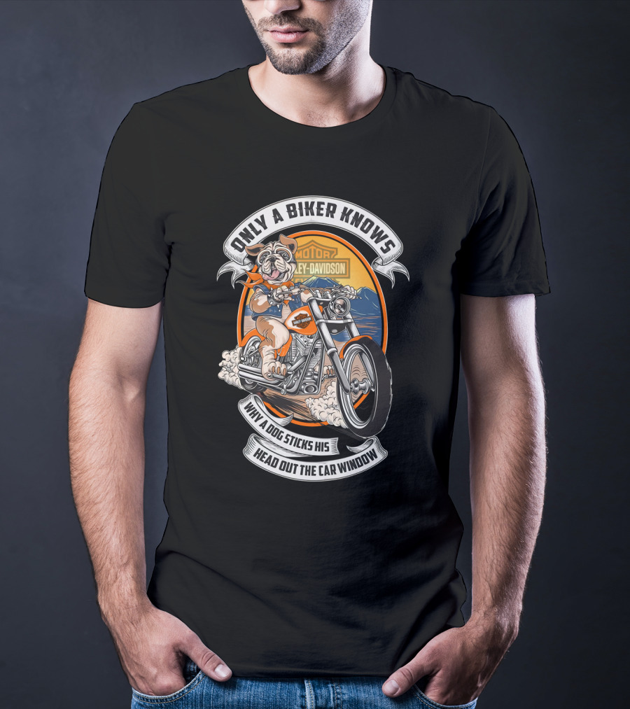 Hta 17 10 Bull Dog Only A Biker Knows Harley Davidson T-Shirt