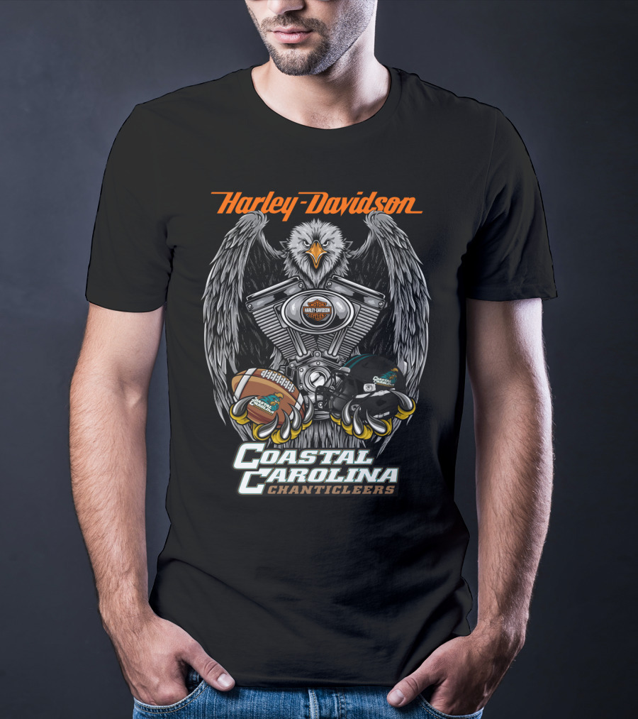 Harley Davidson Coastal Carolina Chanticleers Eagle Football Ncaa3 Ccc T-Shirt