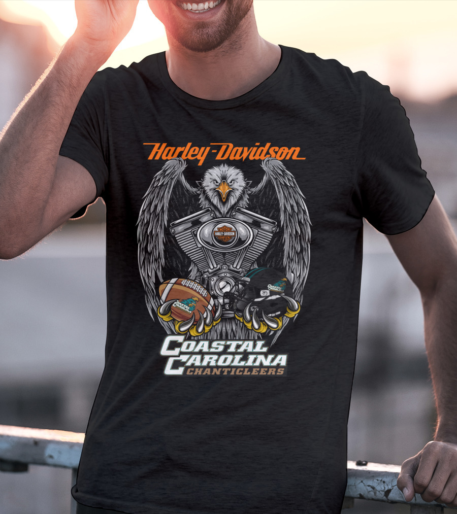 Harley Davidson Coastal Carolina Chanticleers Eagle Football Ncaa3 Ccc T-Shirt