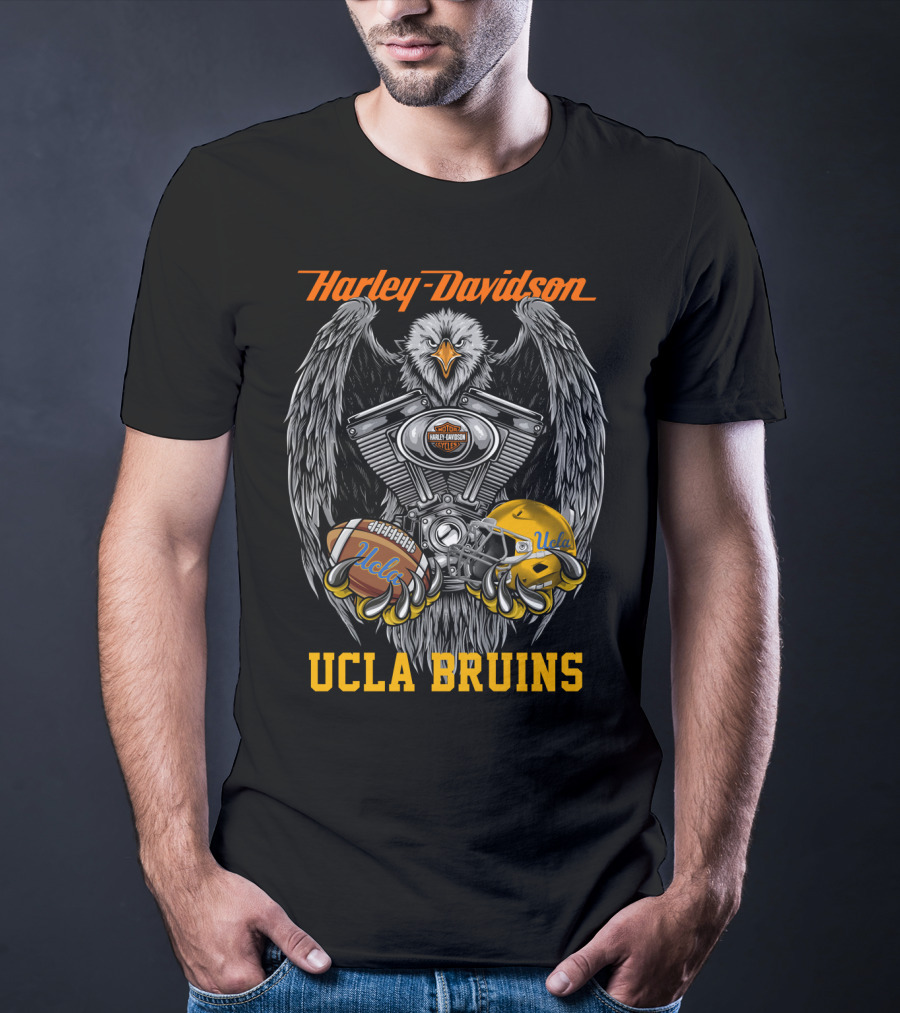 Harley Davidson Ucla Bruins Football Eagle Engine T-Shirt