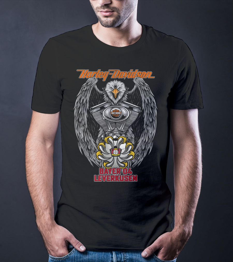 Harley Davidson Eagle Motor Bayer 04 Leverkusen T-Shirt