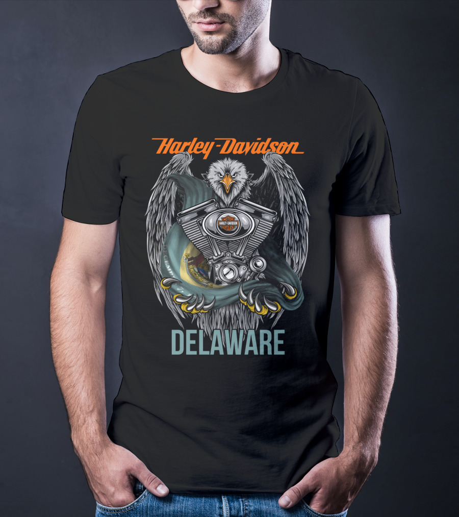Harley Davidson Delaware Eagle Engine T-Shirt