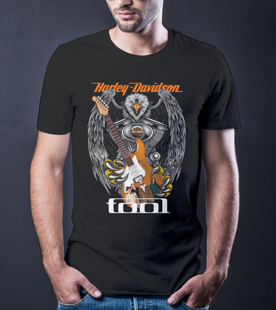 Harley Davidson Eagle Guitar Tool Band 53 T-Shirt