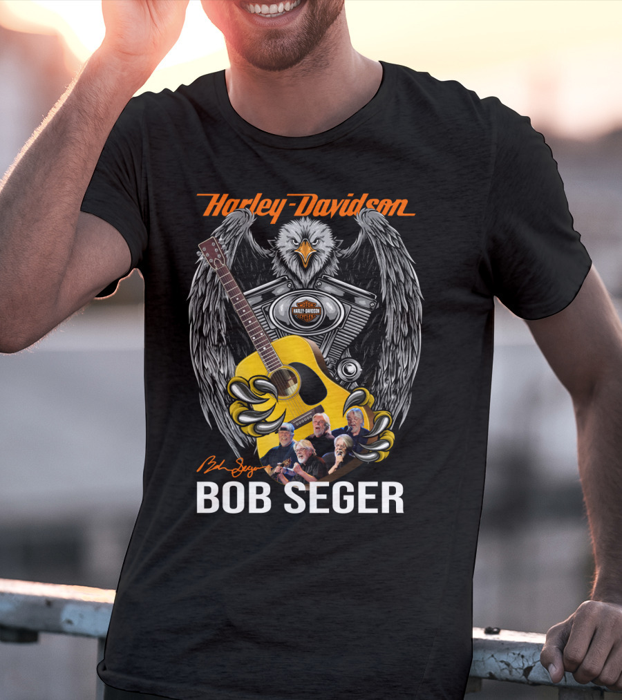 Harley Davidson Eagle Guitar Bob Seger Signature T-Shirt
