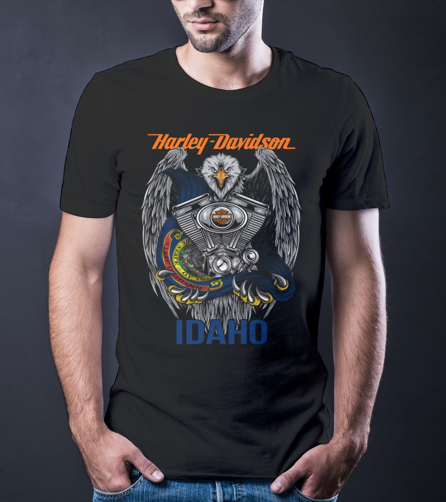 Harley Davidson Idaho Eagle Engine T-Shirt