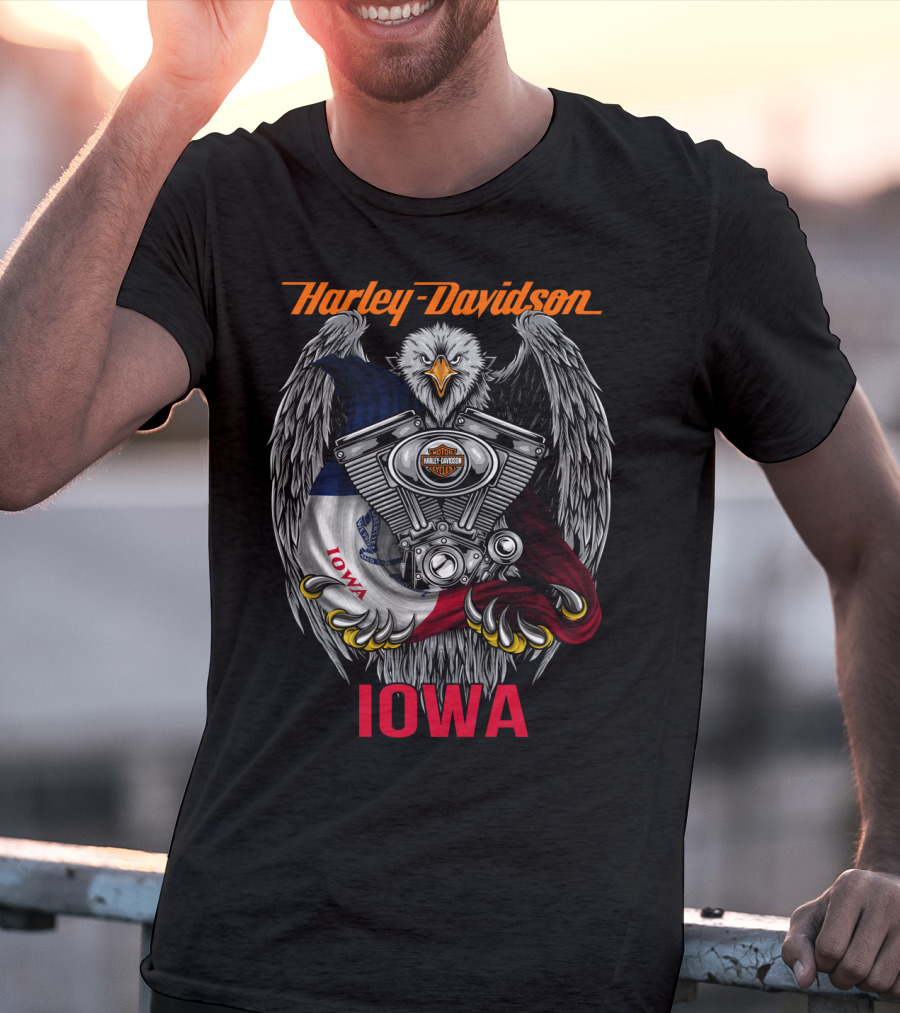 Harley Davidson Iowa Eagle Engine T-Shirt