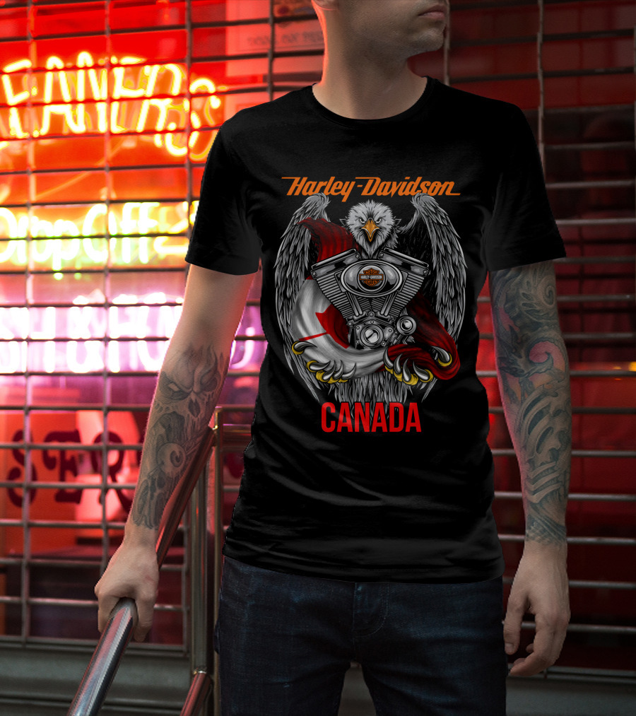 Harley Davidson Eagle Engine Canada T-Shirt