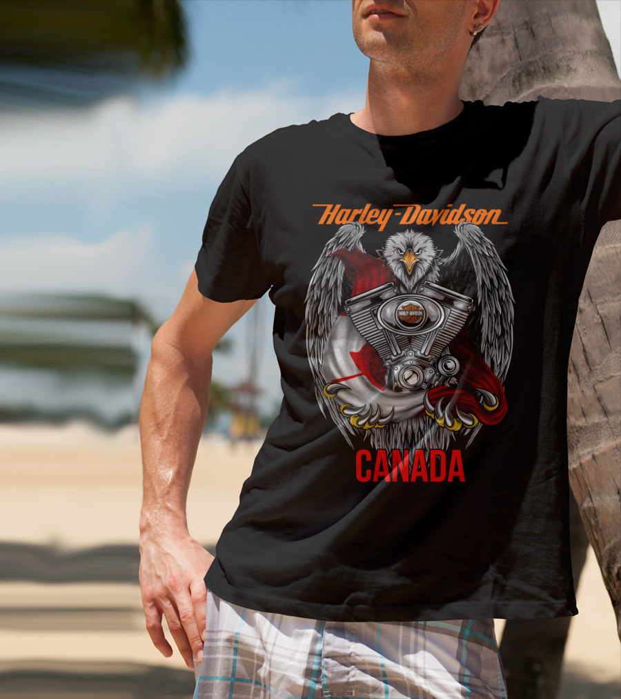 Harley Davidson Eagle Engine Canada T-Shirt