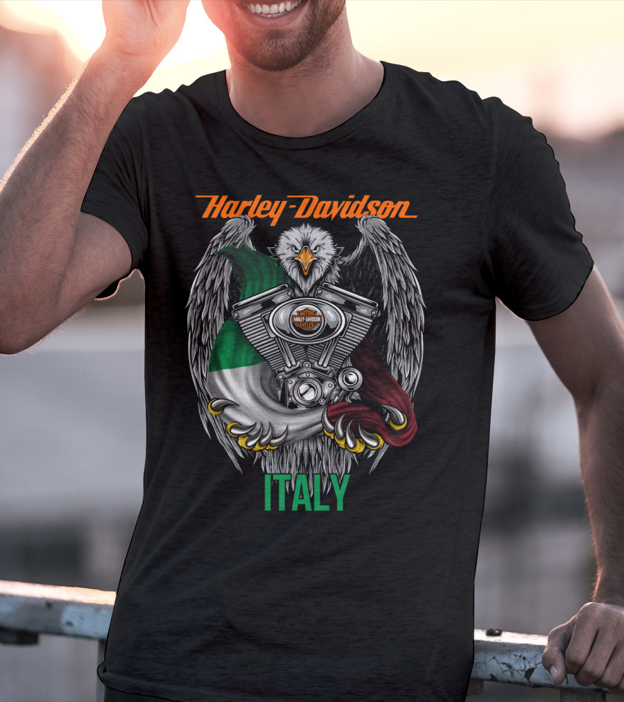 Harley Davidson Italy Eagle Engine T-Shirt