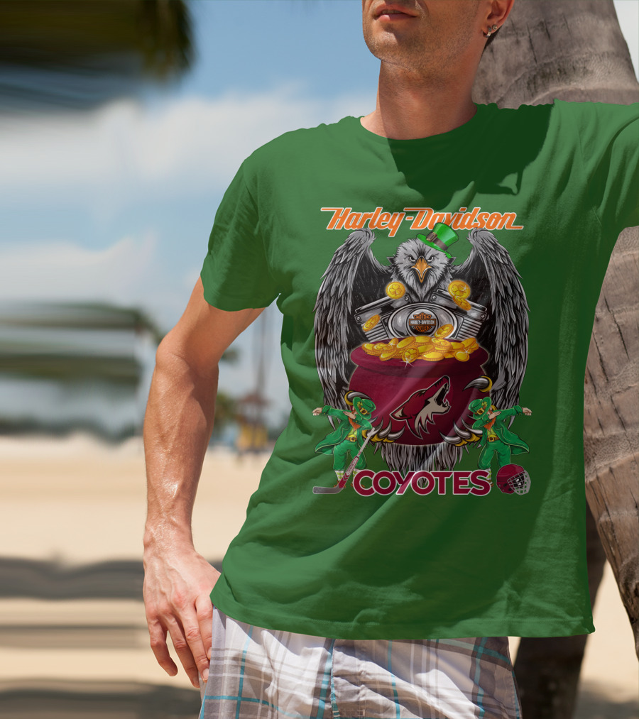 Harley Davidson Coyotes Nhl Arizona St. Patrick's Day T-Shirt