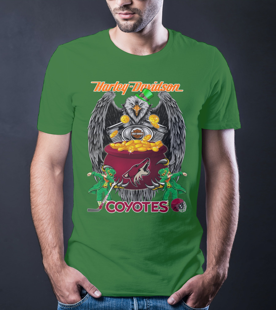 Harley Davidson Coyotes Nhl Arizona St. Patrick's Day T-Shirt